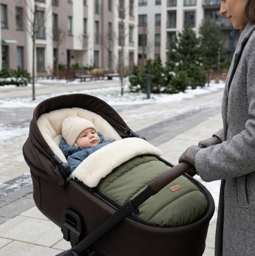 Wollen Voetenzak Baby 0-12 maanden voor Kinderwagen | Zaffiro Classic Scandi