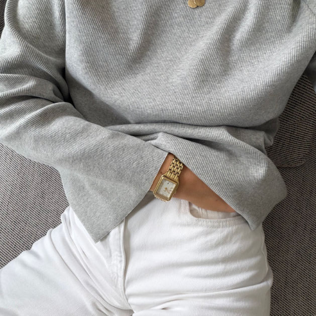 Sudadera de canalé oversize para mujer | A Basic Brand