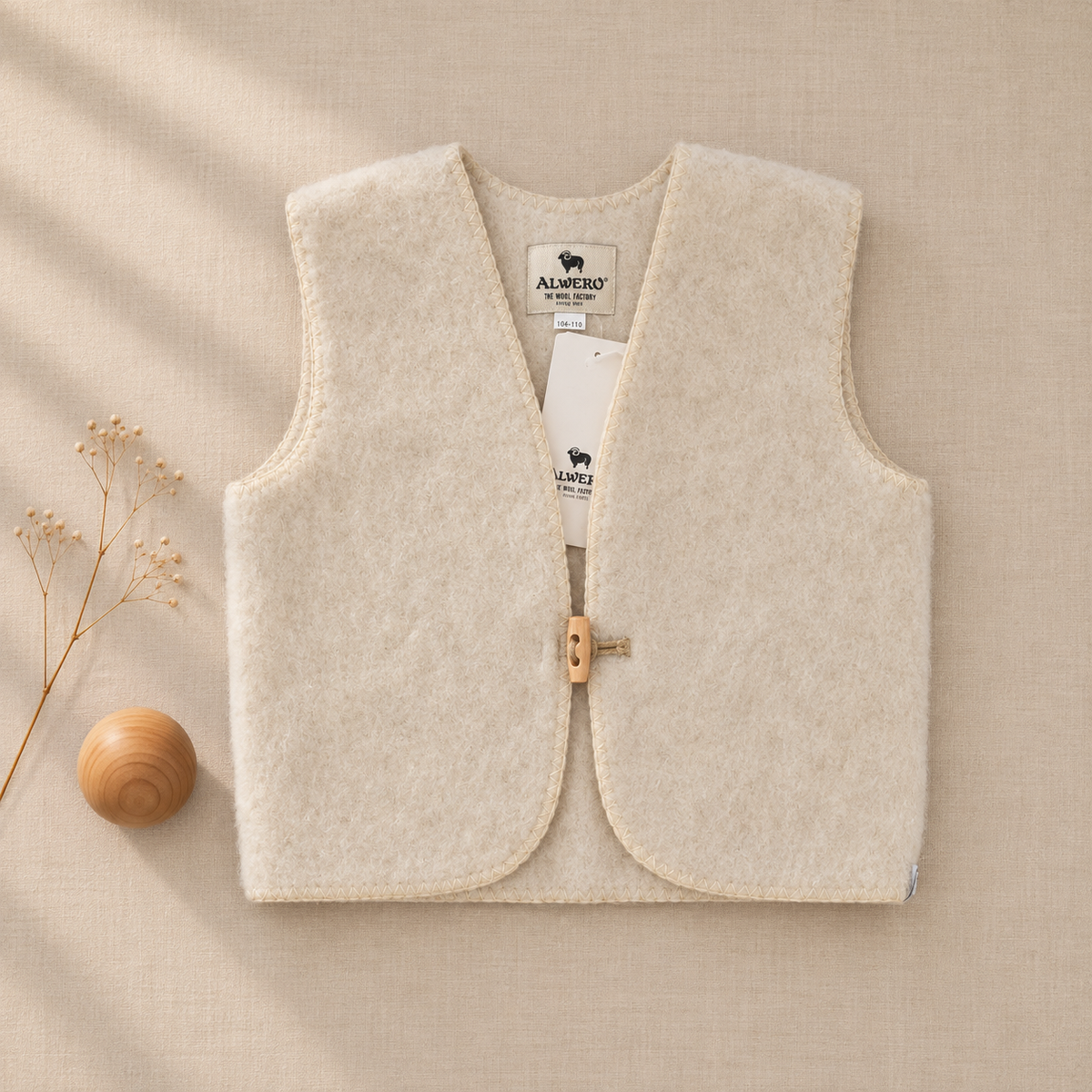 Alwero Woll-Bodywarmer für Baby & Kind | Sale Beige