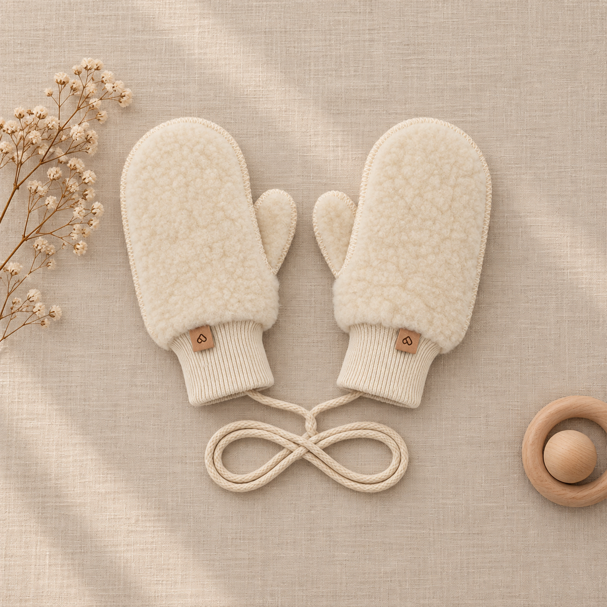 Manoplas suaves de lana para bebé y niño | Zaffiro Teddy
