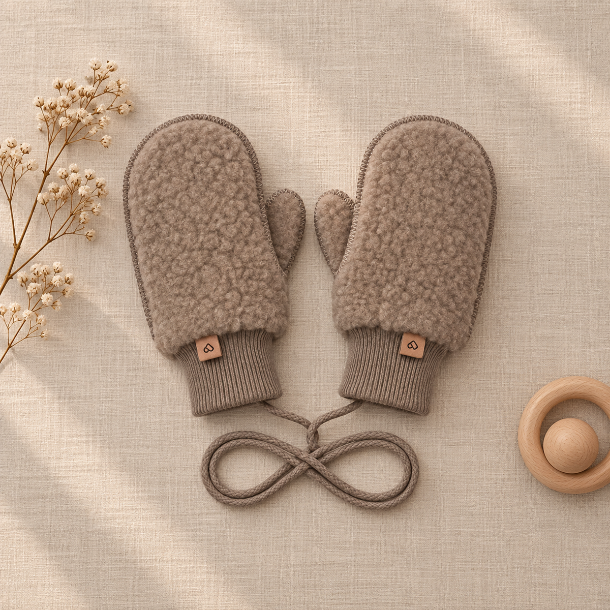 Manoplas suaves de lana para bebé y niño | Zaffiro Teddy