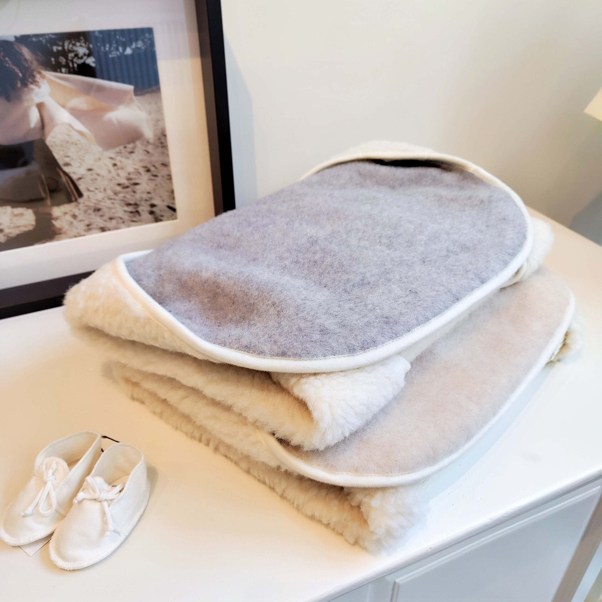 Wollen Omslagdoek Baby voor Maxi-Cosi & Kinderwagen | Wingy Thumbled duo