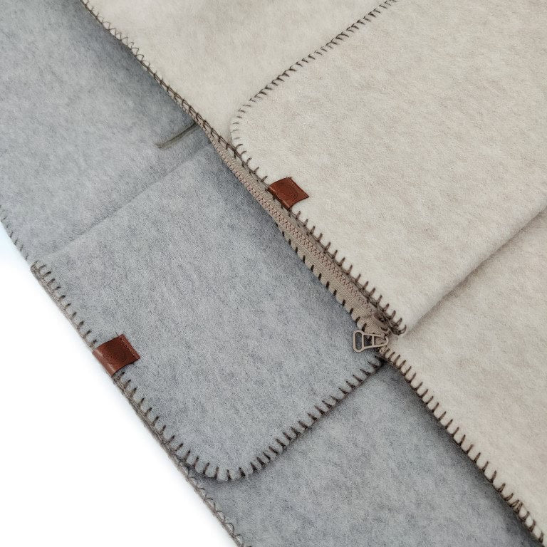 Wollen Voetenzak Baby voor Kinderwagen & Buggy | Bakigo Felted donkere stiksel