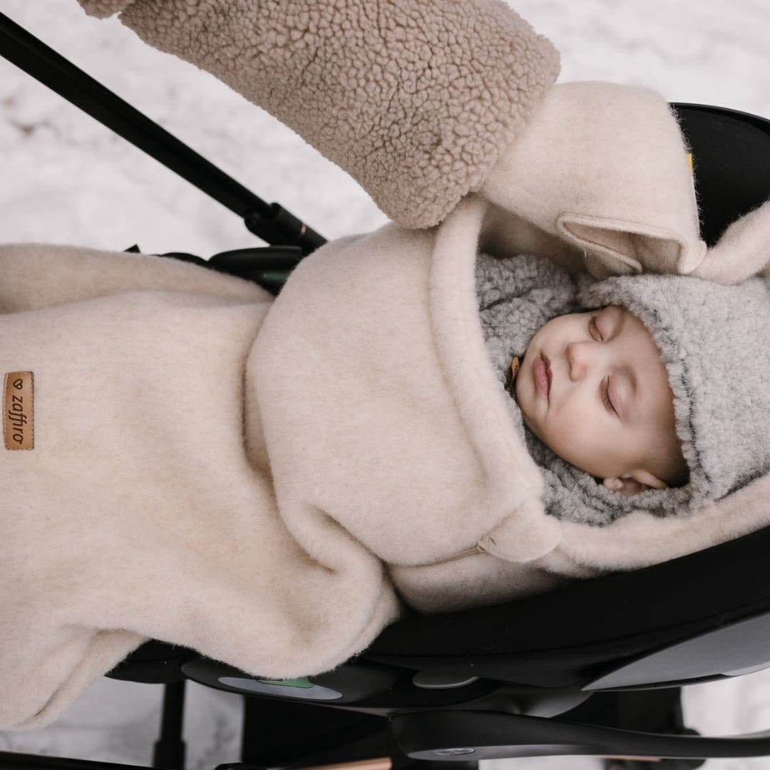 Wollen Voetenzak voor Buggy & Kinderwagen | Zaffiro Felted