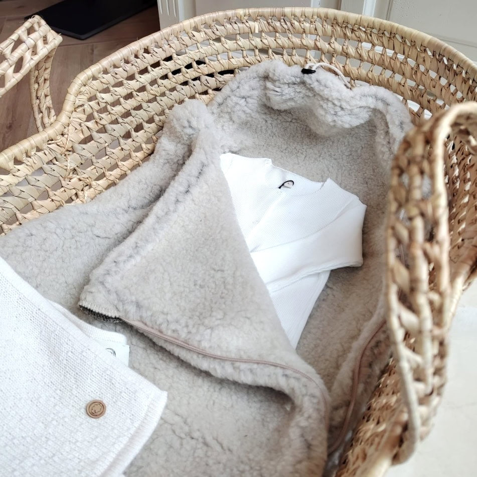 Wollen Voetenzak voor Buggy & Kinderwagen | Zaffiro Teddy