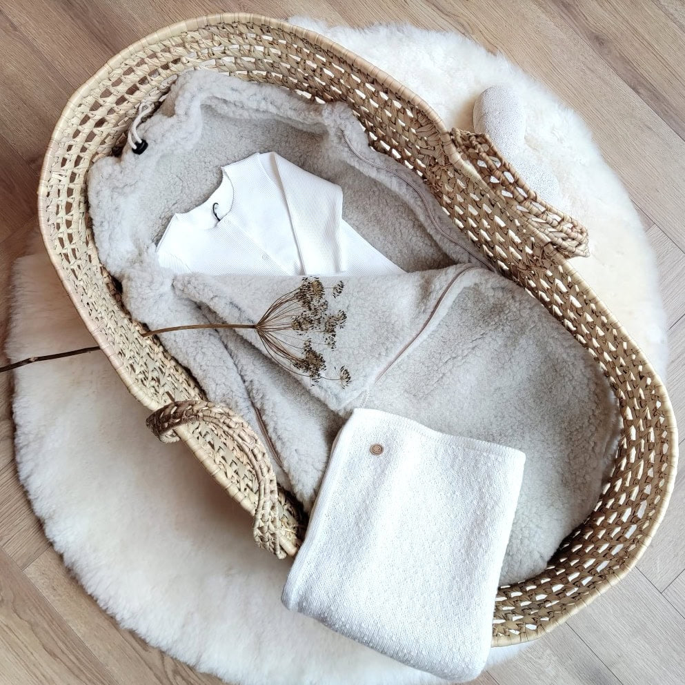 Wollen Voetenzak voor Buggy & Kinderwagen | Zaffiro Teddy