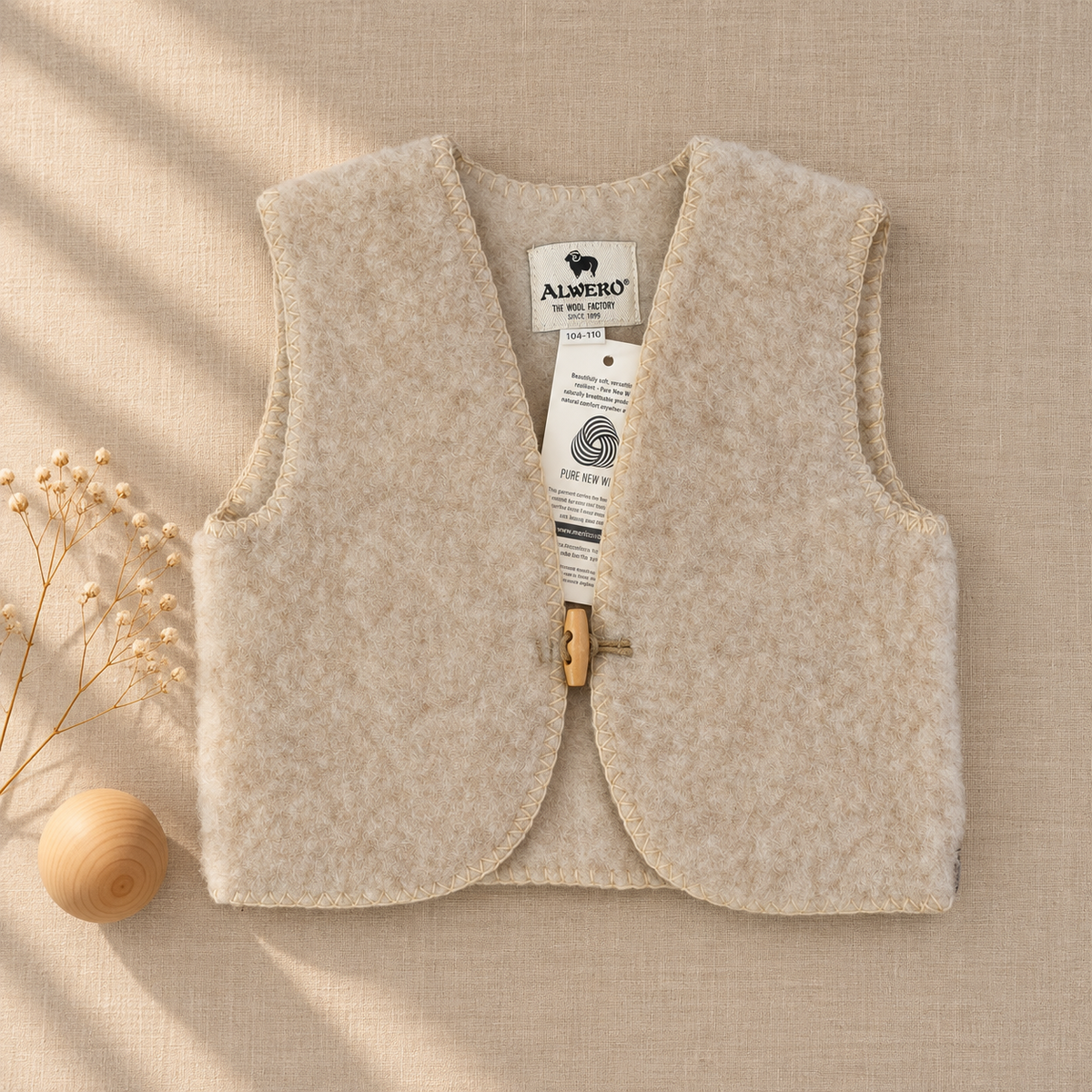 Alwero Wollen Bodywarmer Baby Felted | Outlet Beige