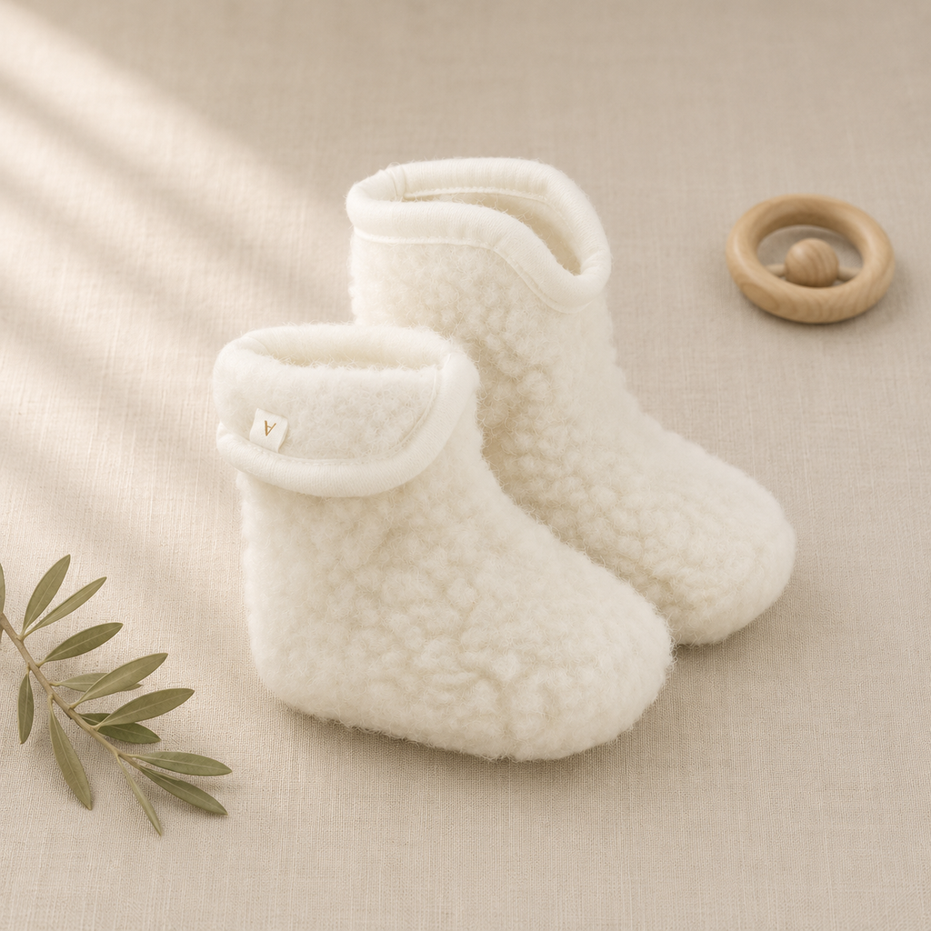 Wollen Babyslofjes – Booties | A Basic Brand