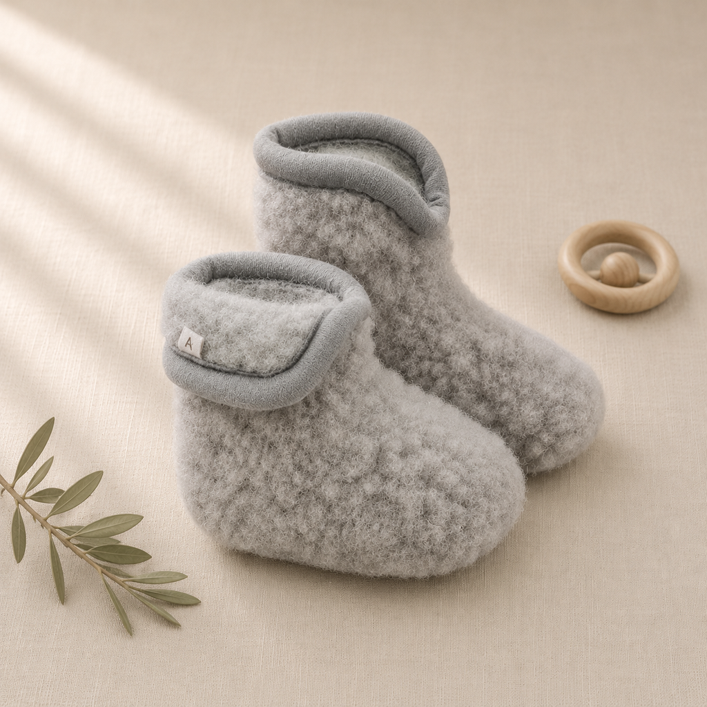 Wollen Babyslofjes – Booties | A Basic Brand