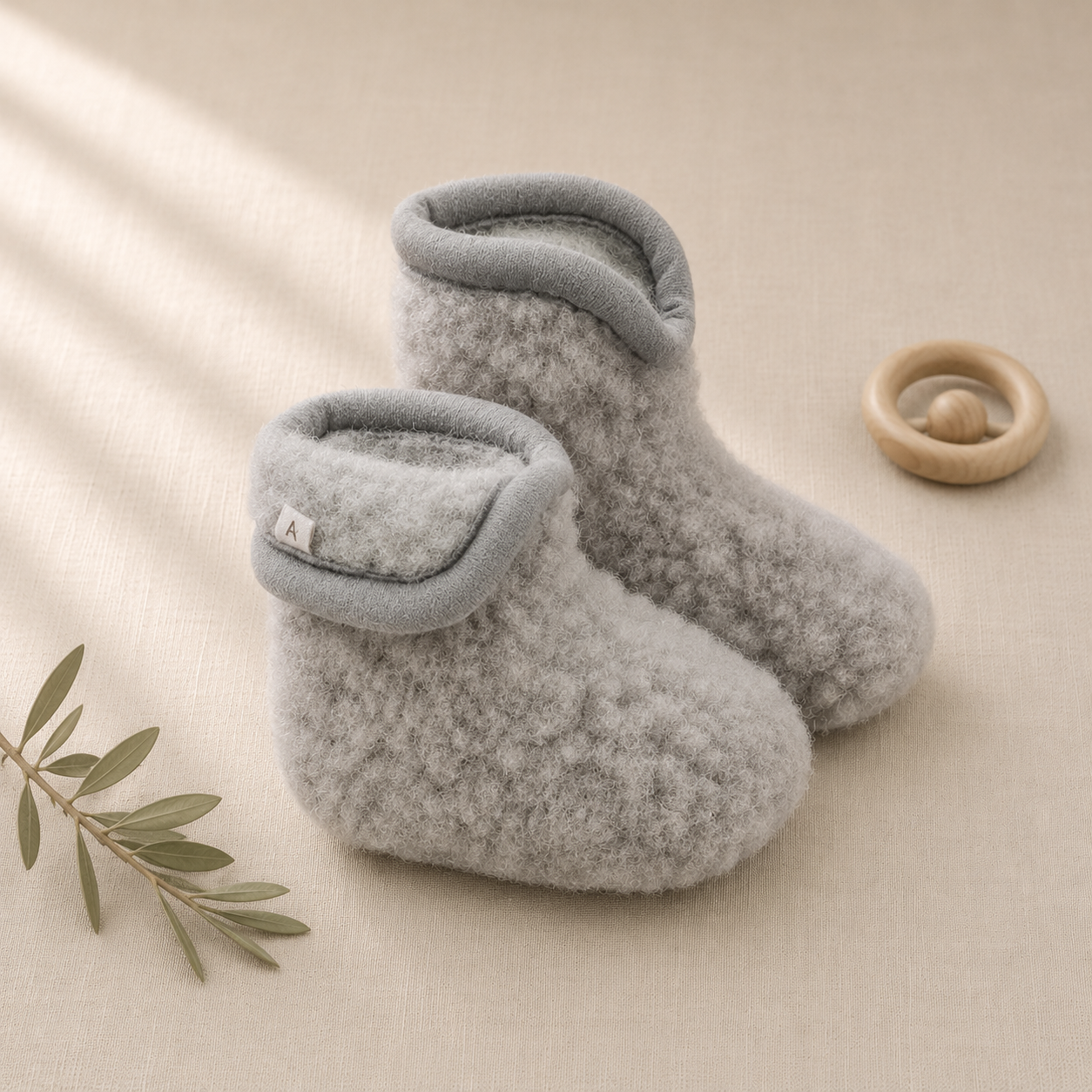 Wollen Babyslofjes – Booties | A Basic Brand