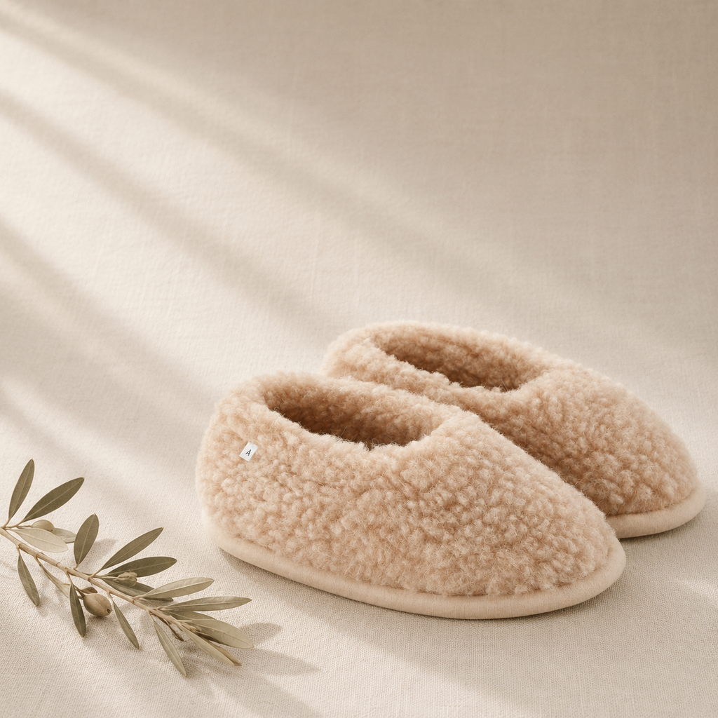Wollen Sloffen voor Dames – Zuiver Scheerwol | A Basic Brand