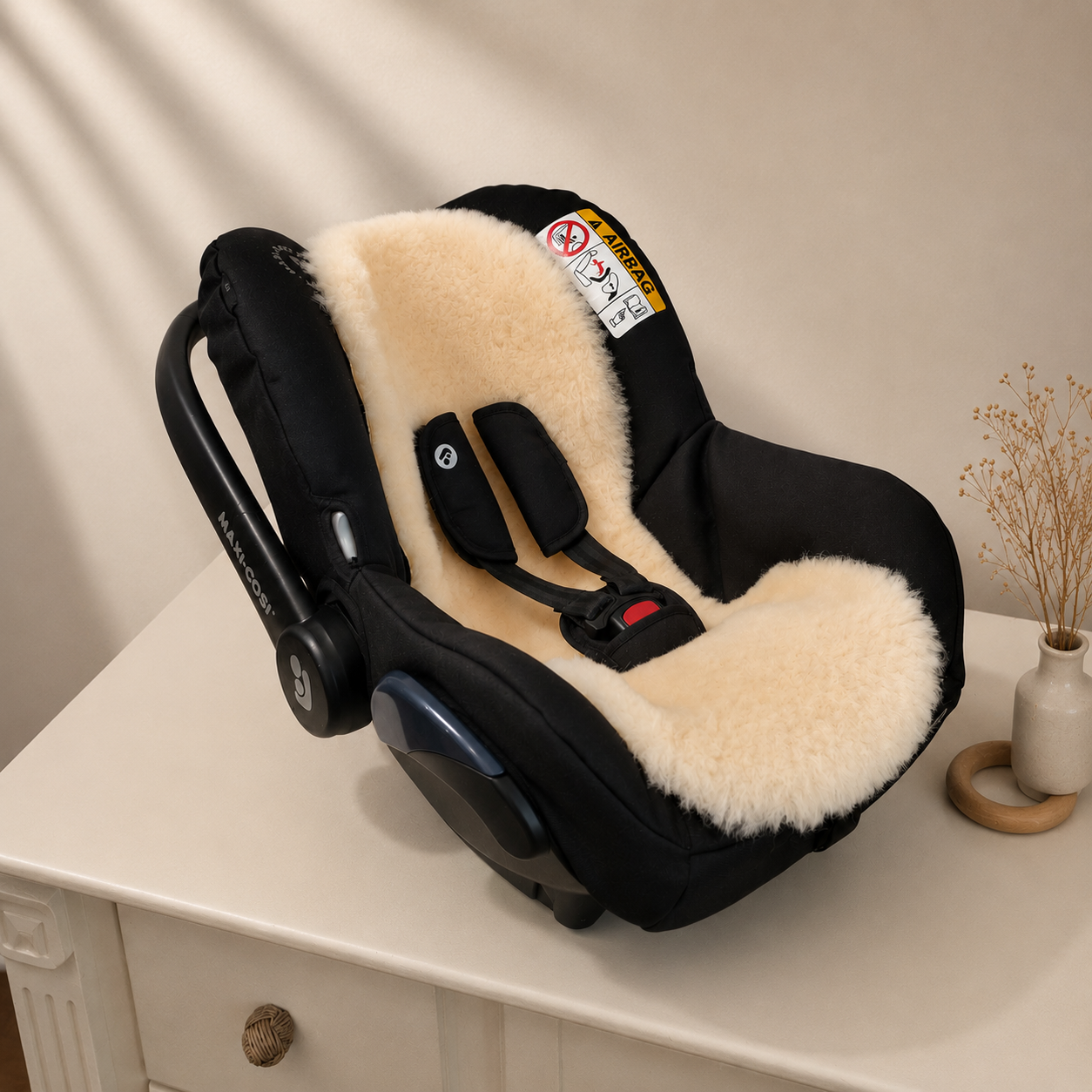 Schapenvacht Inlegkussen Maxi-Cosi & Autostoel | Comfort