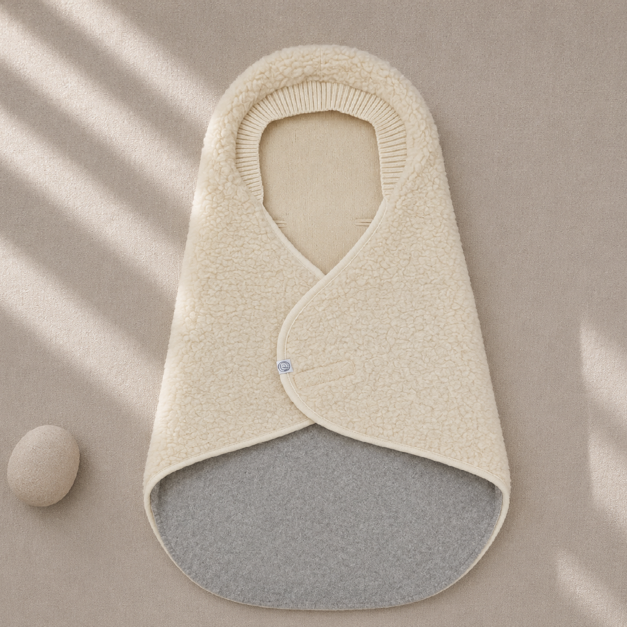 Wollen Omslagdoek Baby voor Maxi-Cosi & Kinderwagen | Wingy Thumbled duo