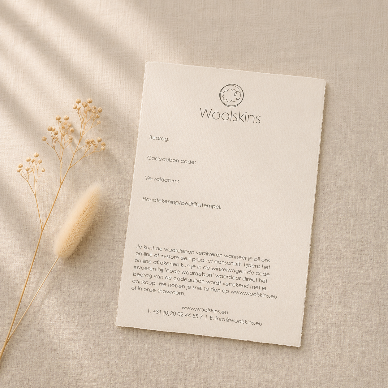 Woolskins Cadeaubon – Het Perfecte Cadeau voor Baby & Ouders