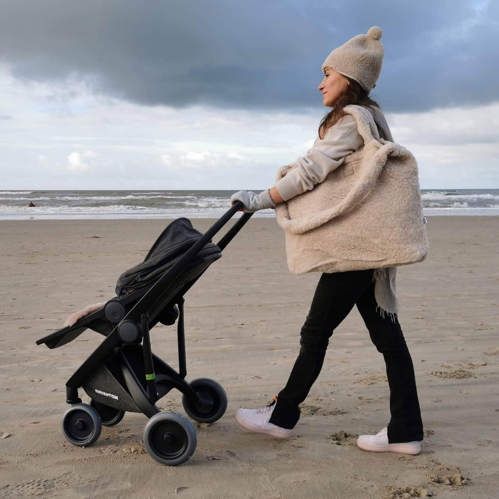 Wollen Teddy Mom Bag voor Kinderwagen – Thumbled
