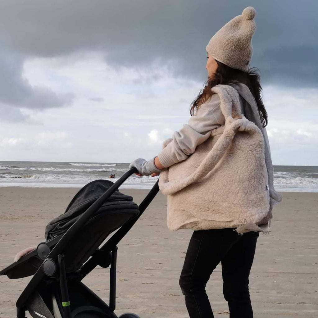 Wollen Teddy Mom Bag voor Kinderwagen – Thumbled
