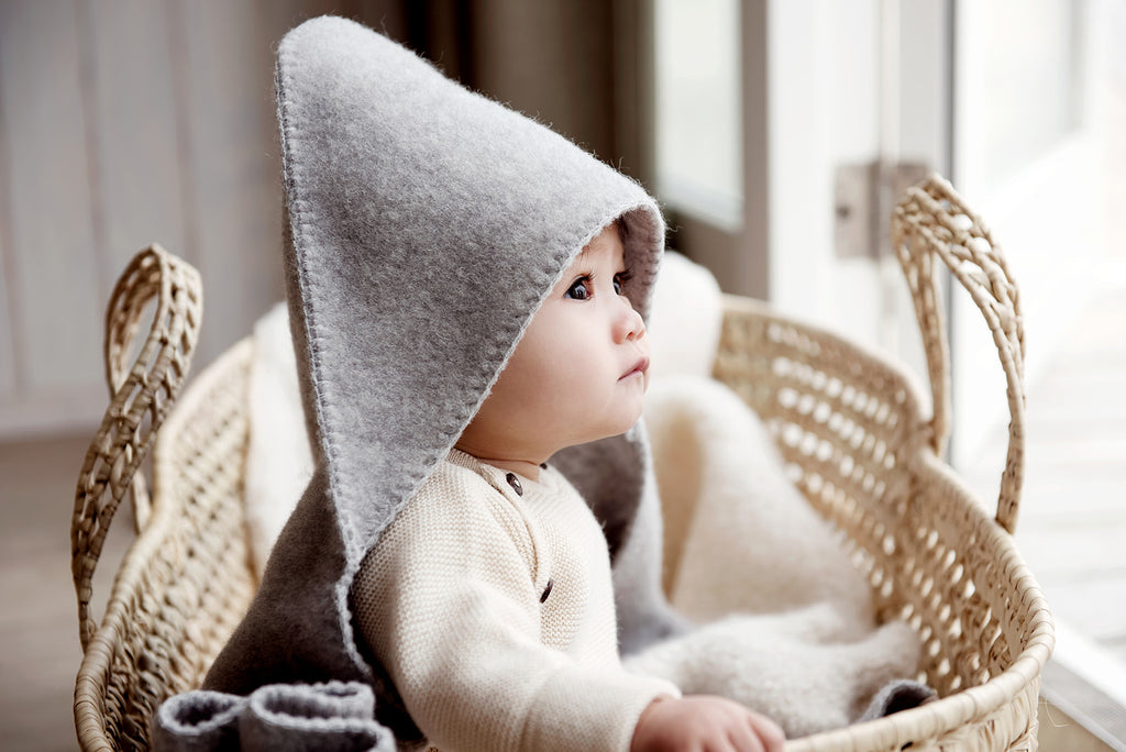 Wollen Wikkeldeken Baby met Capuchon | Felted