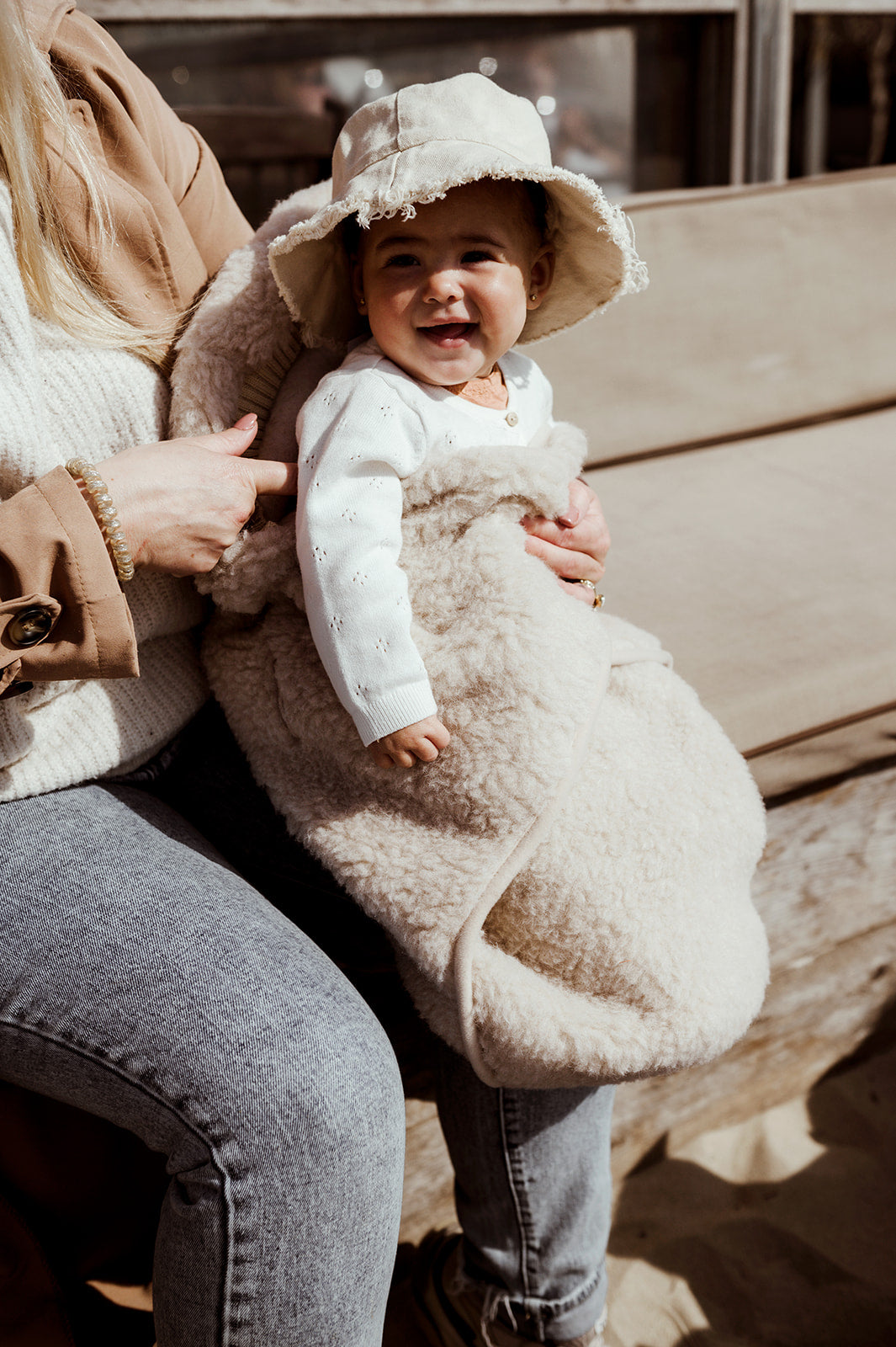 Wollen Omslagdoek Baby voor Maxi-Cosi & Kinderwagen | Wingy Thumbled