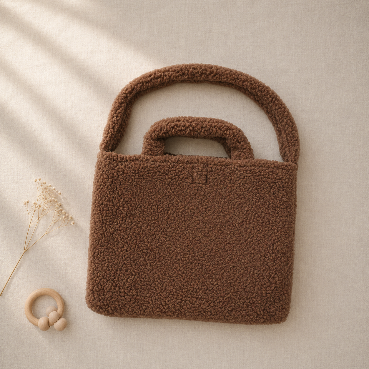 Wollen Teddy Mom Bag voor Kinderwagen – Thumbled