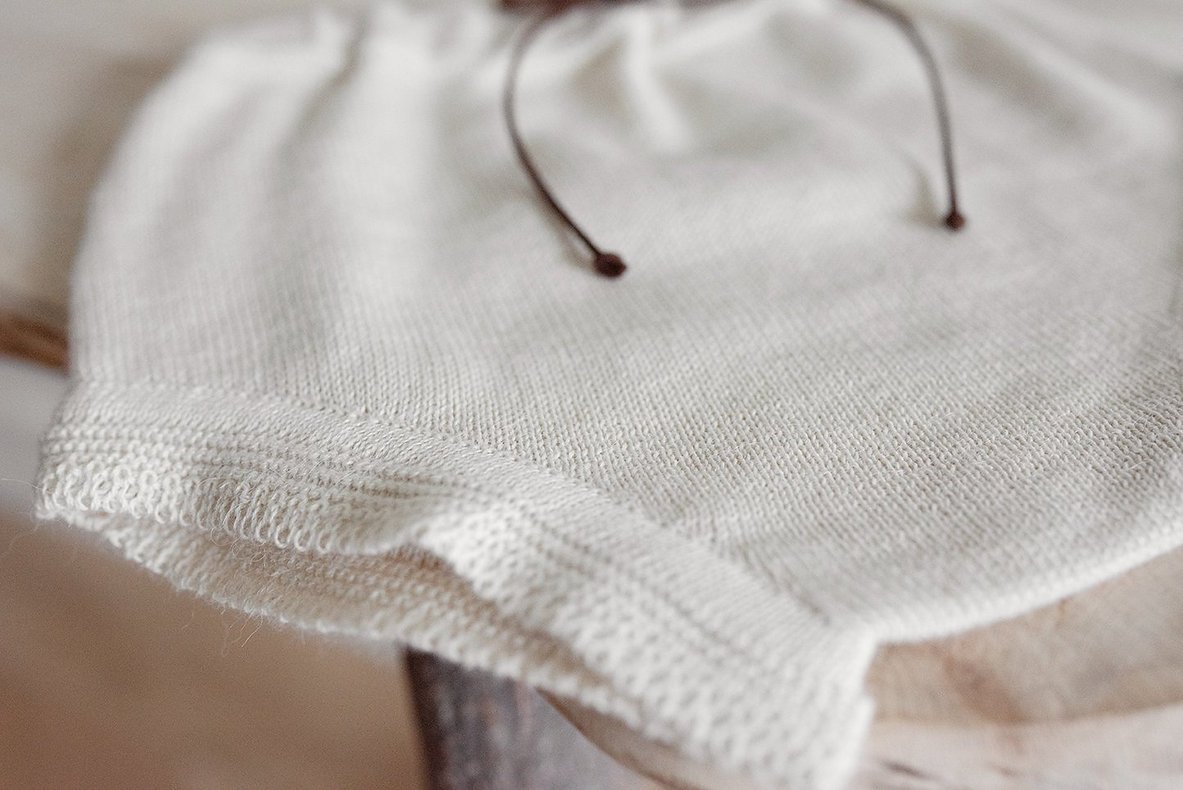 Gebreide Baby Bloomer van Alpaca Wol & Katoen