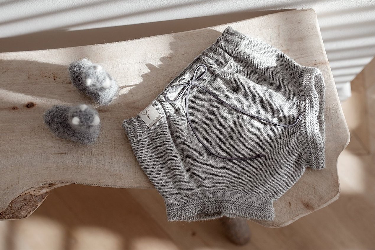 Gebreide Baby Bloomer van Alpaca Wol & Katoen