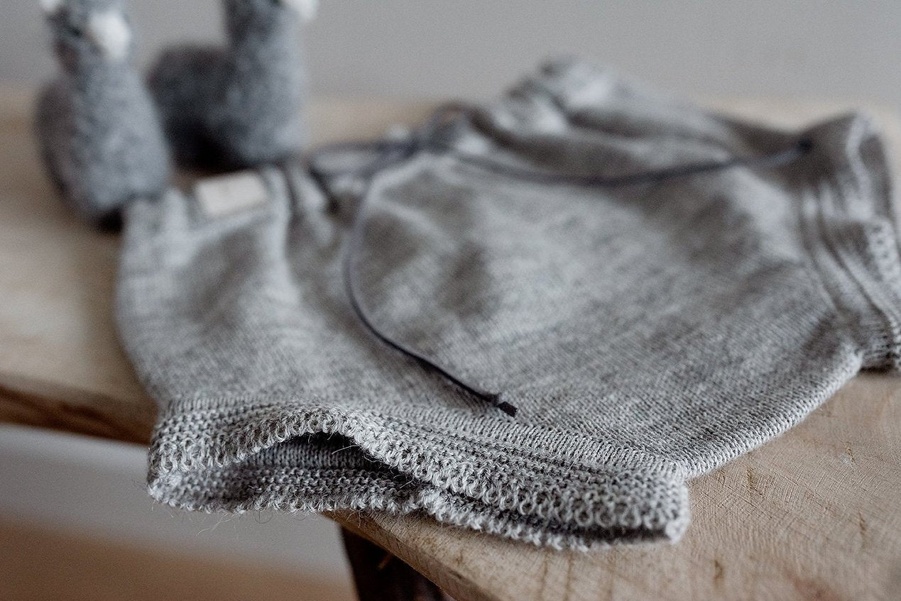Gebreide Baby Bloomer van Alpaca Wol & Katoen