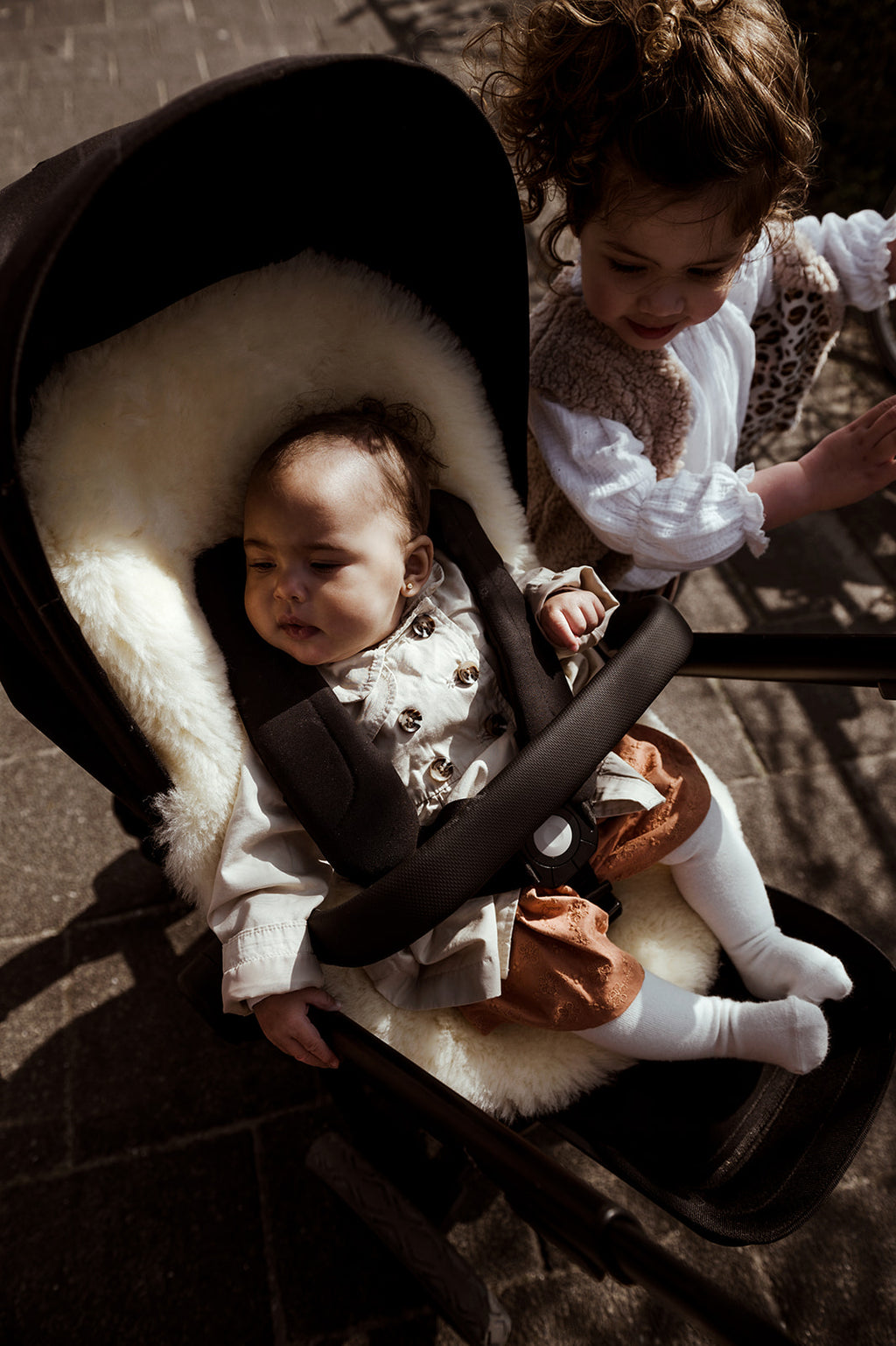 Schapenvacht voor kinderwagen | Natural Spotted