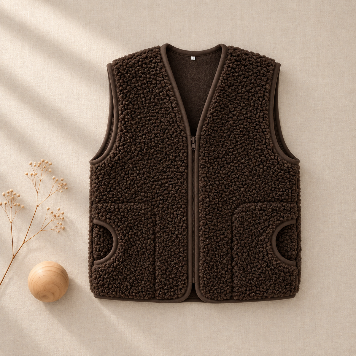 Wollen Bodywarmer van Scheerwol voor Volwassenen | A Basic Brand