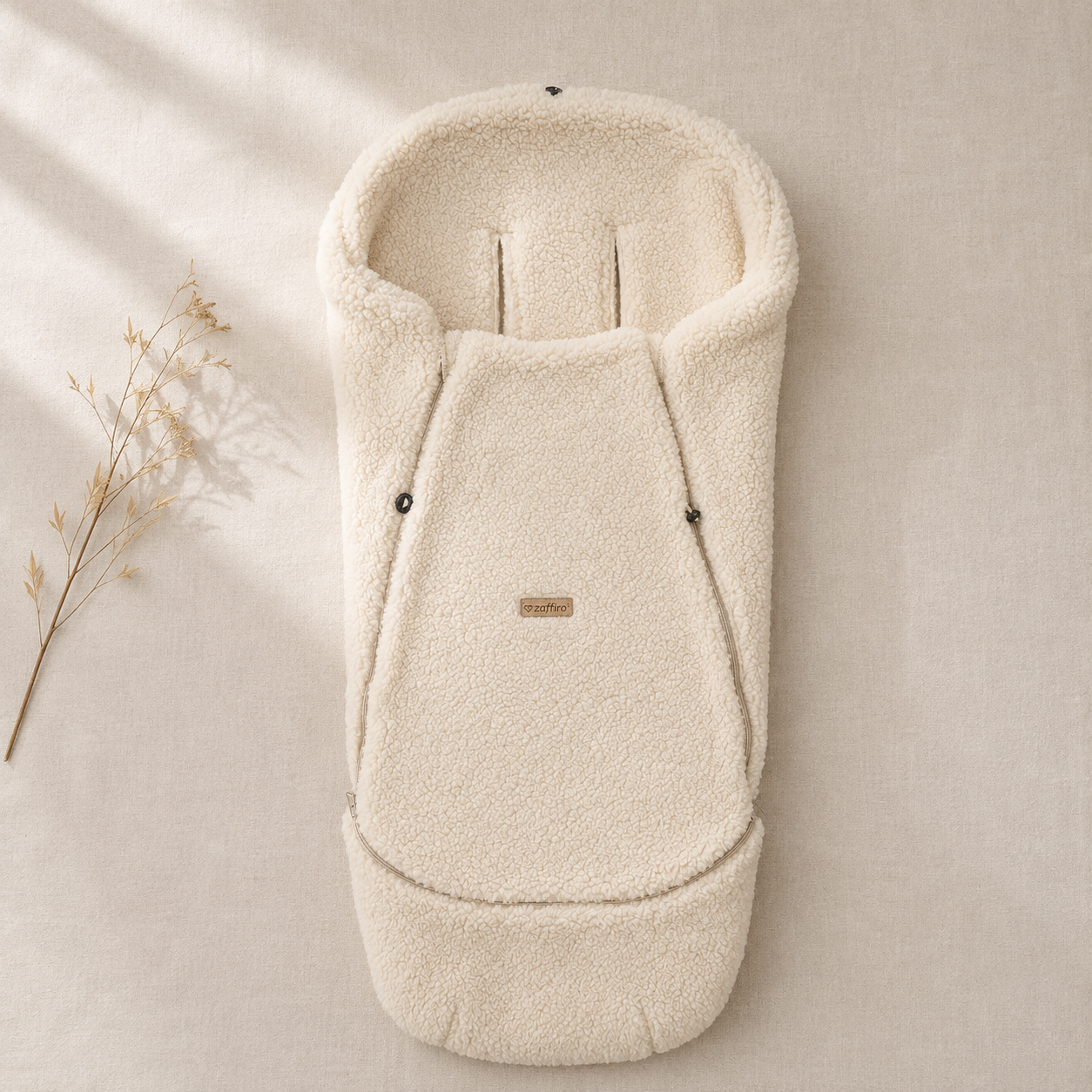 Wollen Voetenzak Baby 0-3 Jaar voor Kinderwagen & Buggy | iGrow Teddy