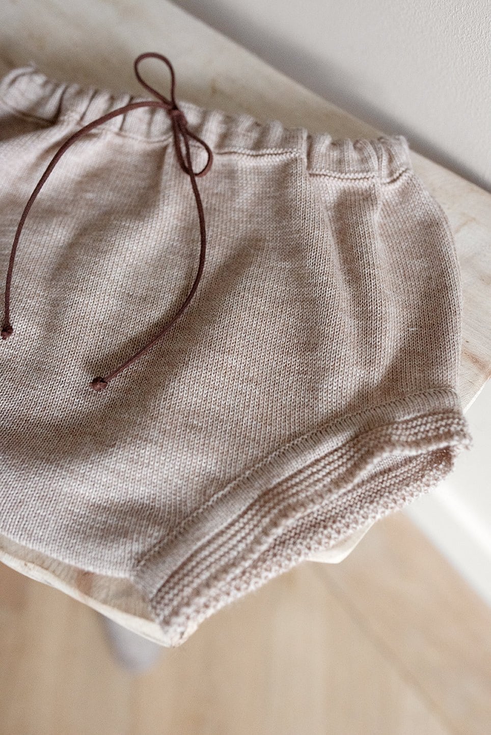 Gebreide Baby Bloomer van Alpaca Wol & Katoen