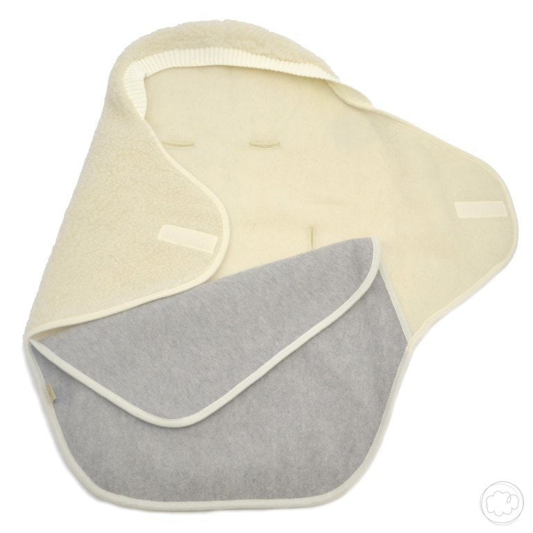 Wollen Omslagdoek Baby voor Maxi-Cosi & Kinderwagen | Wingy Thumbled duo